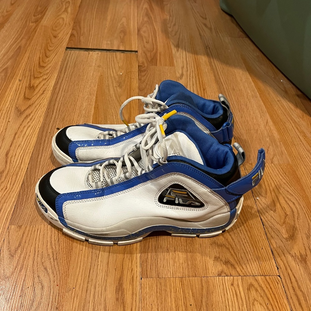 Fila Men's White, Blue, and Black Athletic Shoes